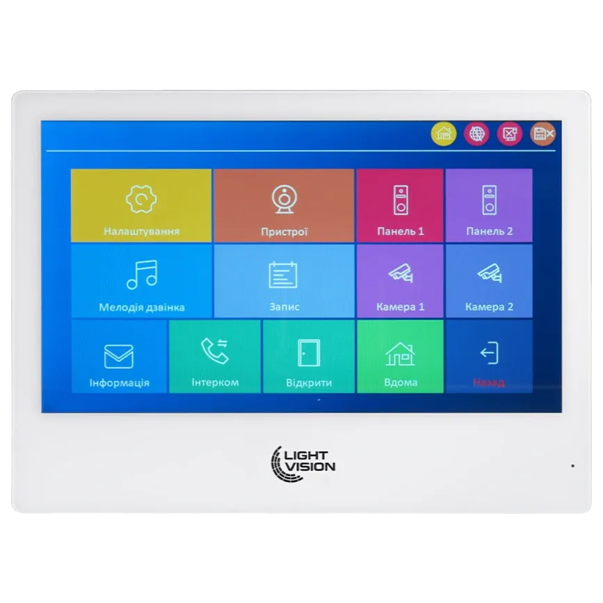 Light Vision SINGAPORE WiFi FHD WHITE (AI) 10" Відеодомофон