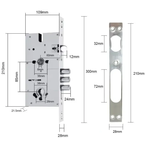 SEVEN LOCK 6085 Врізна частина