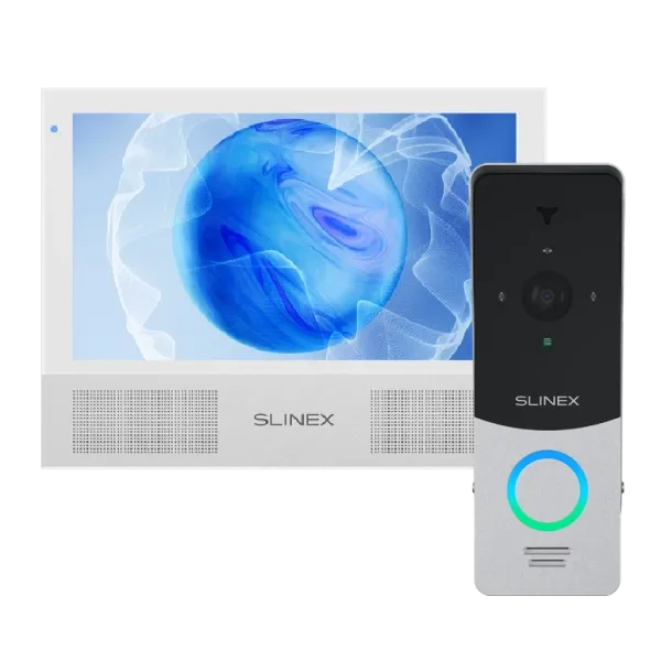 + панель виклику ML-20HD silver/ black Комплект відеодомофон Slinex Sonik 7 AI white