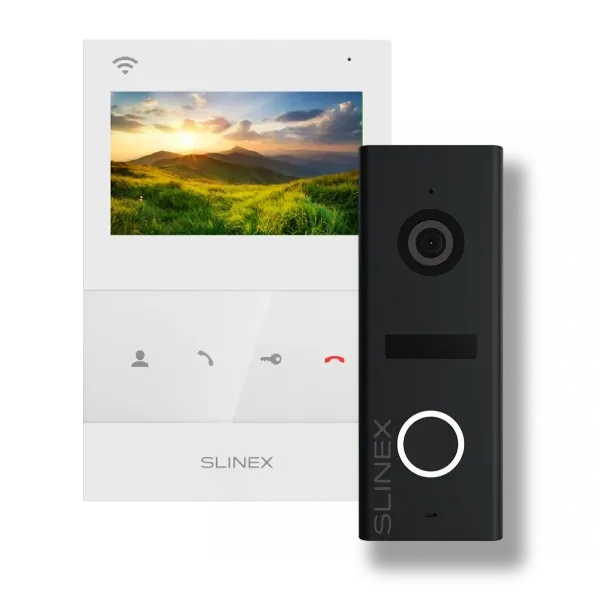 Slinex SQ-04N Cloud white + ML-17HD black Комплект відеодомофон + панель виклику
