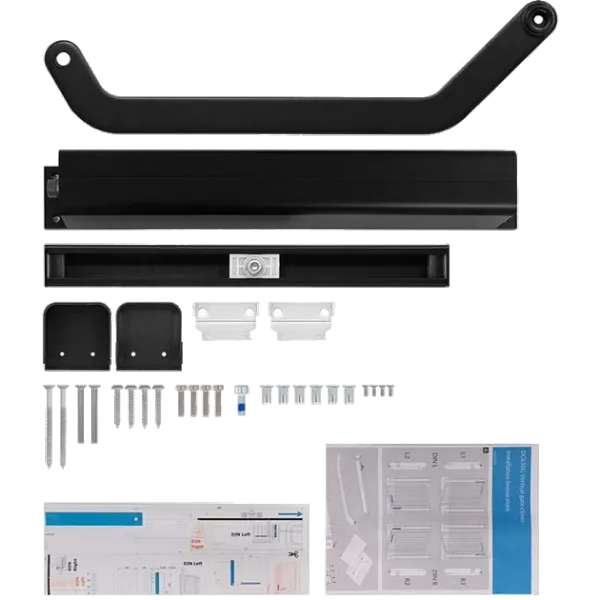 ASSA ABLOY DC630G-L BLACK SLD_ARM EN_6 150кг 1300мм LEFT для хвірток вертикальний Дотягувач накладний