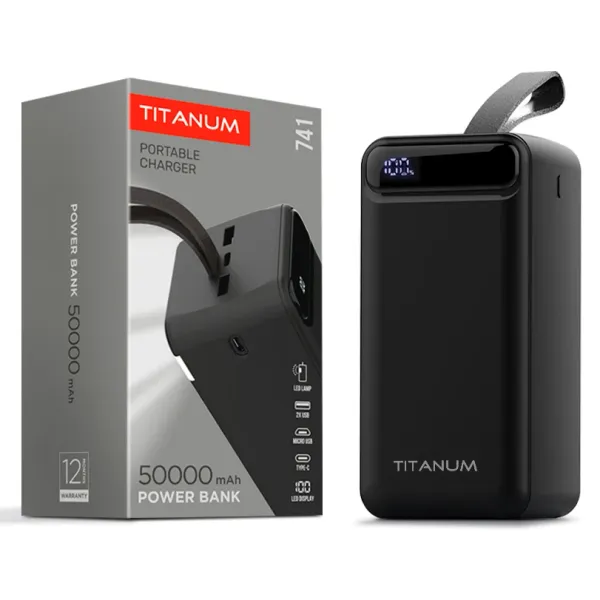TITANUM 741 Black 50000mAh Повербанк