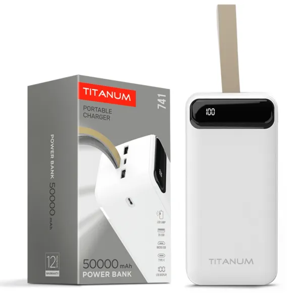 TITANUM 741 White 50000mAh Повербанк