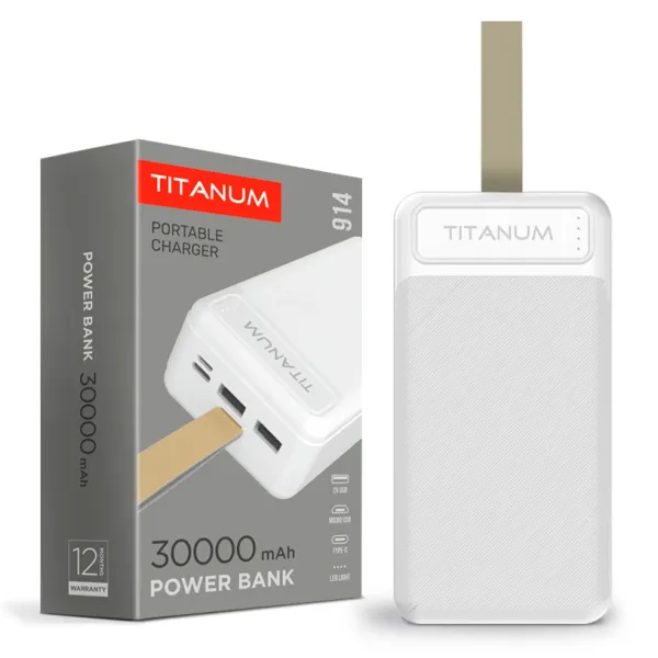 TITANUM 914 White 30000mAh Повербанк