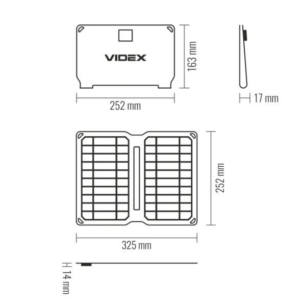 VIDEX VSO-F510U 10W Сонячна панель
