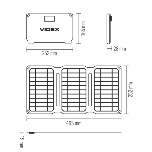 VIDEX VSO-F515UU 15W Сонячна панель