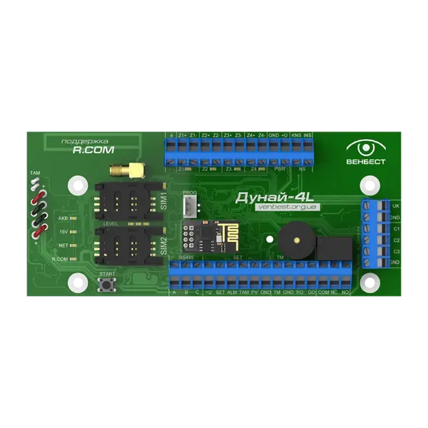 Дунай-4L (Wi-Fi - GPRS) прилад приймально-контрольний охоронний