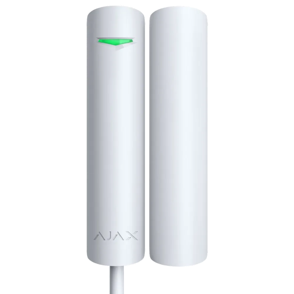 Дротовий магнітоконтактний сповіщувач Ajax Superior DoorProtect Plus white Fibra