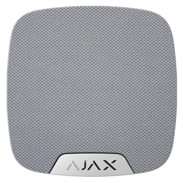 Бездротова внутрішня сирена з клемою для додаткового світлодіода Ajax Superior HomeSiren white Jeweller