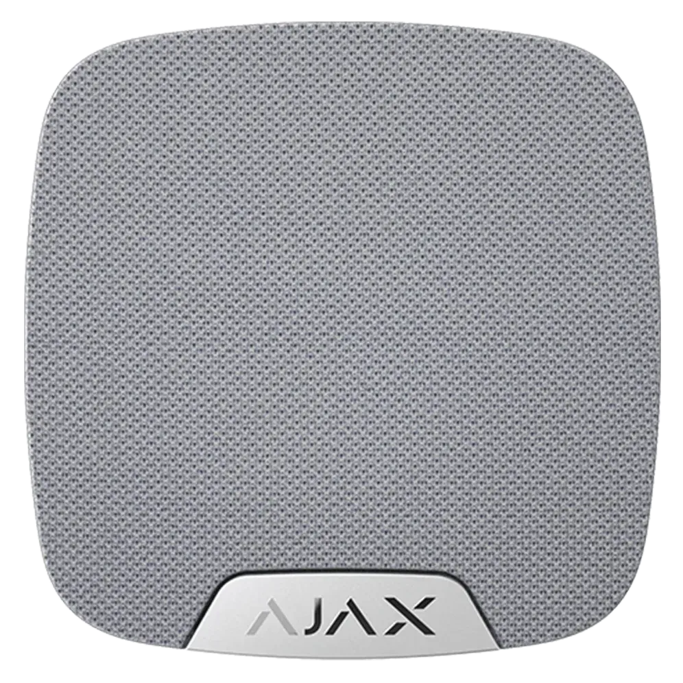 Бездротова внутрішня сирена з клемою для додаткового світлодіода Ajax Superior HomeSiren white Jeweller