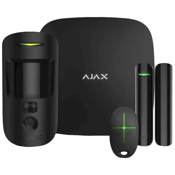 Ajax StarterKit Cam HDR (8EU) UA black охоронної сигналізації Комплект
