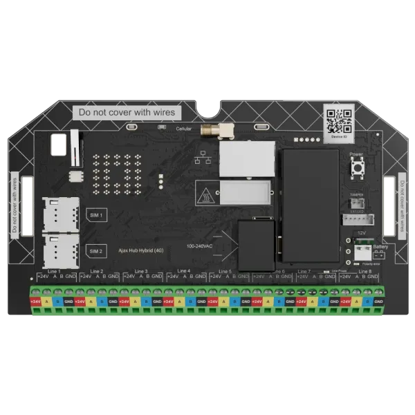 Охоронна централь Ajax Superior Hub Hybrid (4G) (without casing) Fibra