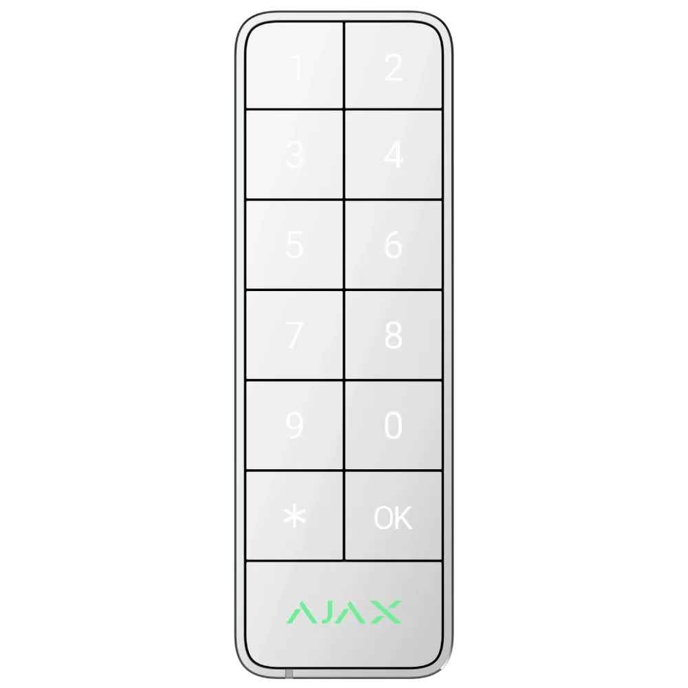 Дротова клавіатура Ajax Superior Keypad Outdoor white Fibra