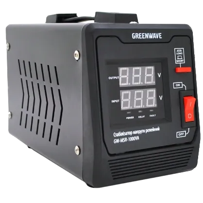 Green Wave Mauser 1000VA (700Вт) Стабілізатор напруги релейний 1xShuko, DC140-260V, AC220±8%, BOX