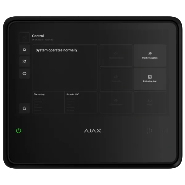 Ajax EN54 Fire Hub black Пожежна централь