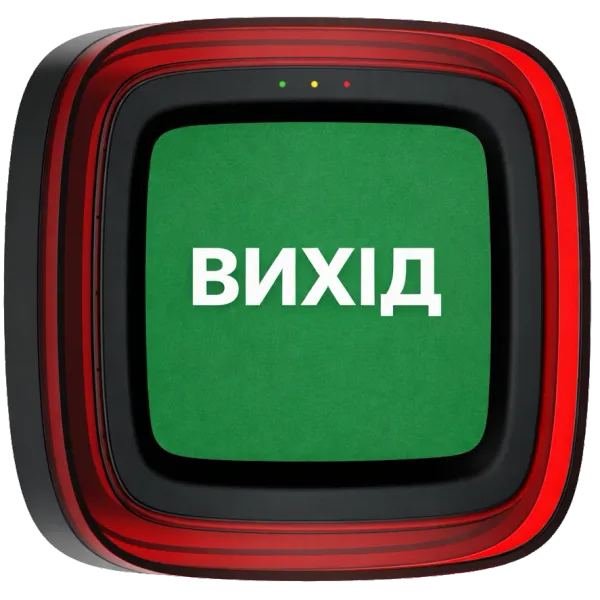 Ajax EN54 FireProtect (Sounder/VAD) black пожежний світлозвуковий "ВИХІД" Cповіщувач