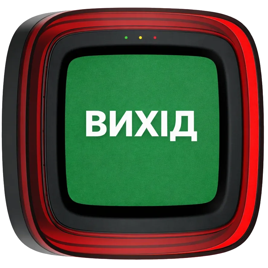 Ajax EN54 FireProtect (Sounder/VAD) black пожежний світлозвуковий "ВИХІД" Cповіщувач