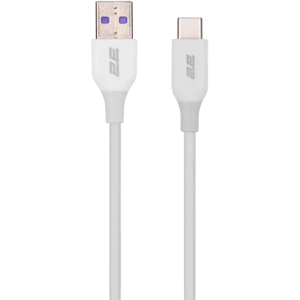 2E Type-C, Glow USB-A > USB-C Кабель заряджання/синхронізації 1м білий
