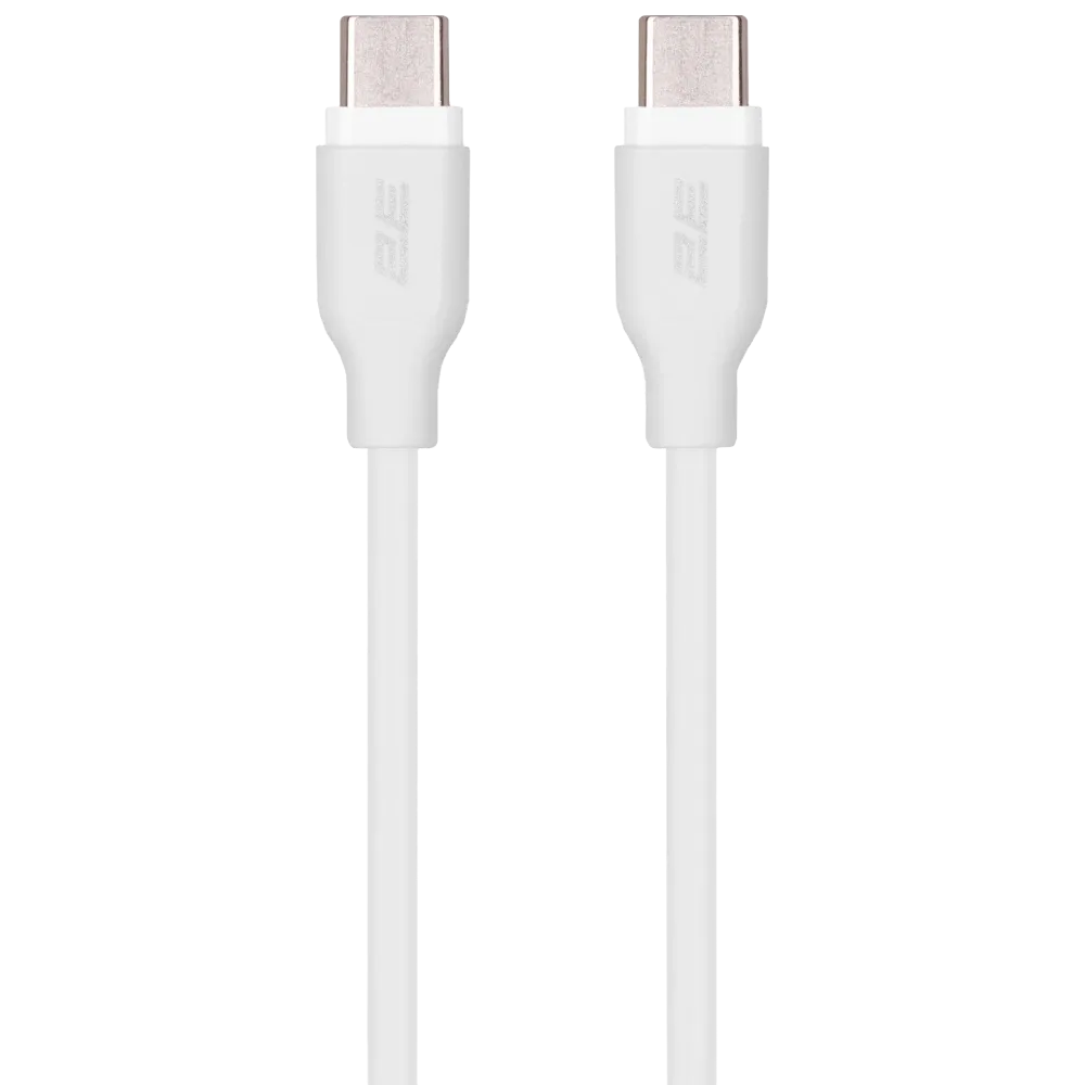 2E Type-C Glow USB-C > USB-C Кабель заряджання/синхронізації 1м 60Вт білий