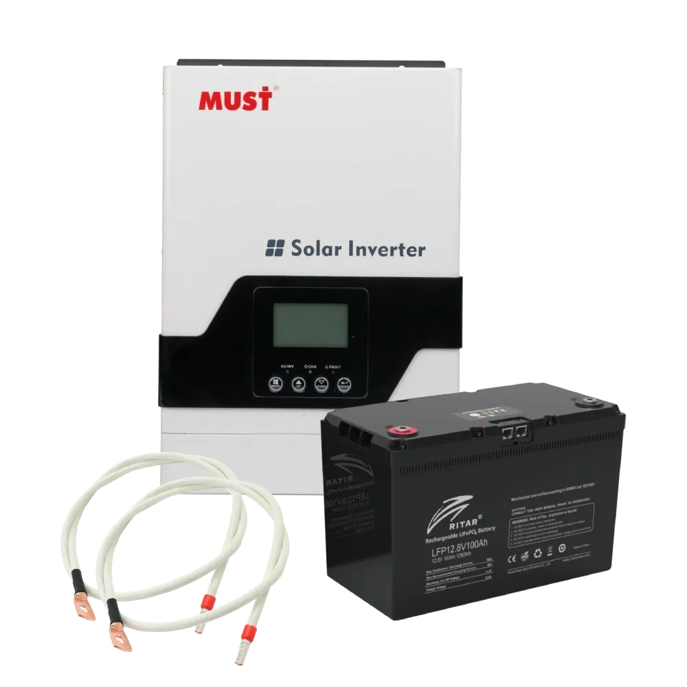 MUST PV18-1012VPM 100Ah Комплект акумулятор + інвертор, кабелі у подарунок