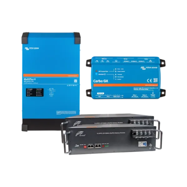 VictronEnergy MultiPlus-II + Ritar R-LFP51.2V100AH Система безперебійного живлення 4кВт 10,2кВт●год