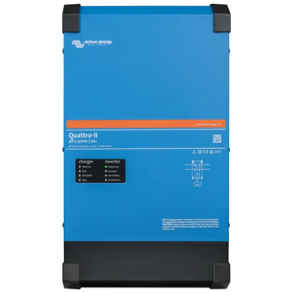 VictronEnergy Quattro-II 48/5000/70-50/50 однофазний чиста синусоїда Інвертор
