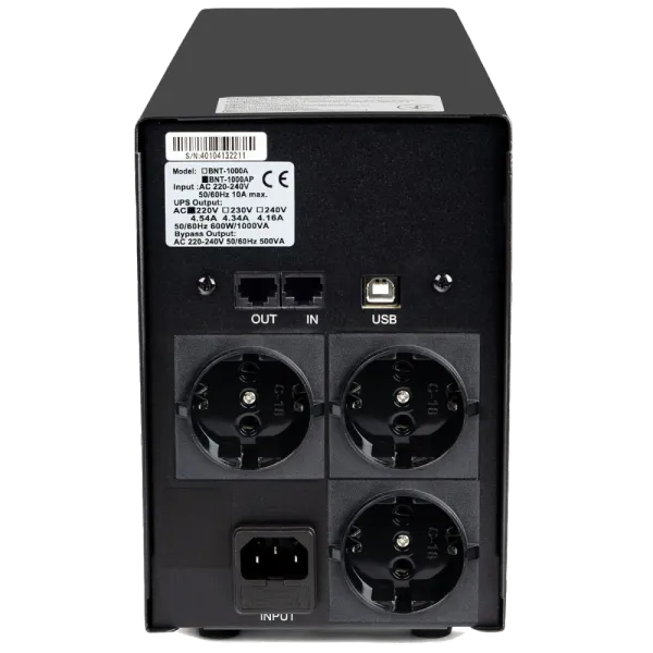 Powercom BNT-1000AP Schuko 1000VA/600W Джерело безперебійного живлення