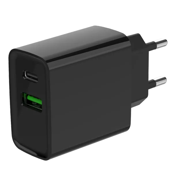 Gembird TA-UC-PDQC20-01-BK (USB Type A + USB Type C) Мережевий зарядний пристрій