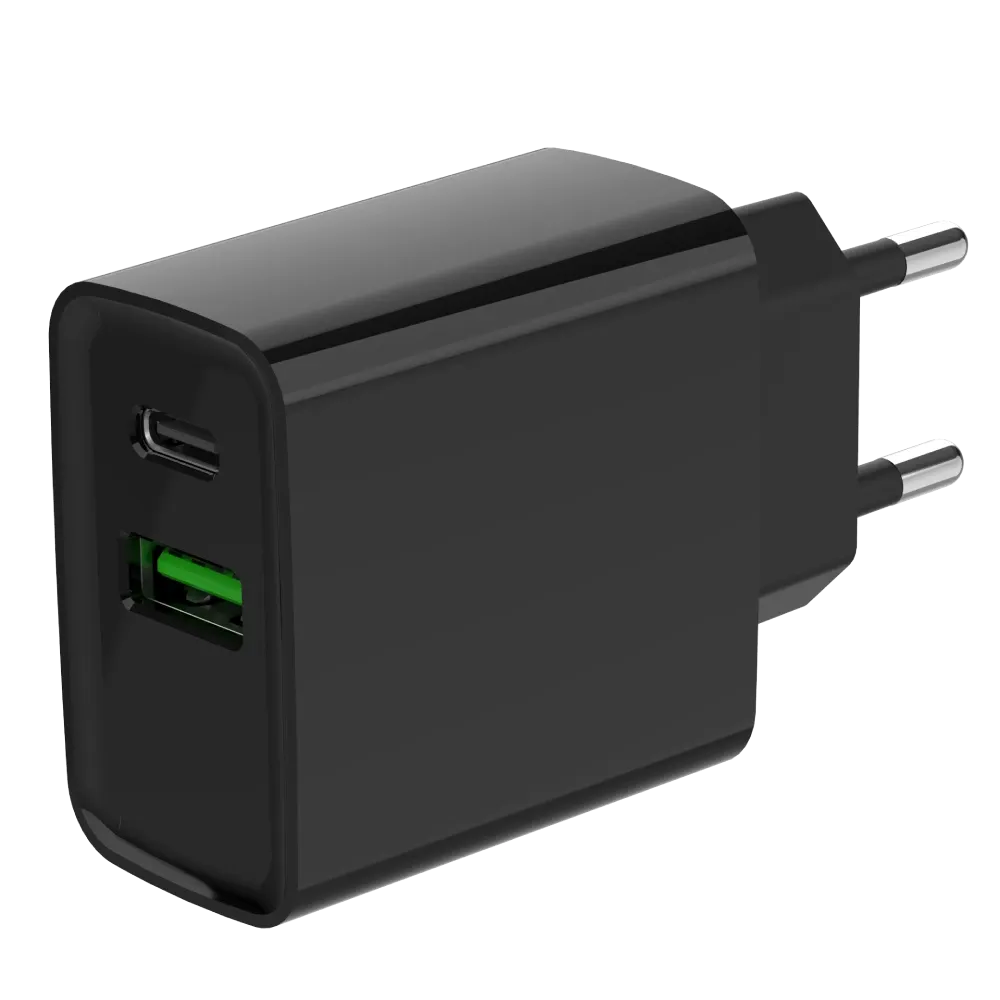 Gembird TA-UC-PDQC20-01-BK (USB Type A + USB Type C) Мережевий зарядний пристрій