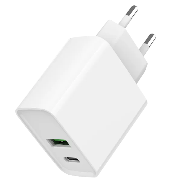 Gembird TA-UC-PDQC20-01-W 1 USB-A + 1 Type-C (PD20Вт + QC3.0 18Вт) Мережевий зарядний пристрій