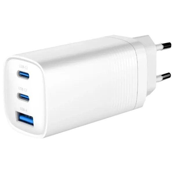 Gembird TA-UC-PDQC65-01-W (USB Type A + USB Type C) Мережевий зарядний пристрій