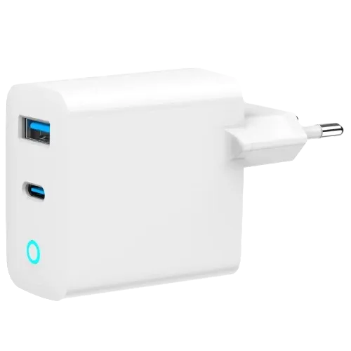 Gembird TA-UC-PDQC65L-W-01 (USB Type A + USB Type C) Мережевий зарядний пристрій
