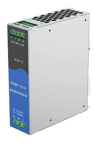 Ruijie RG-NIS-PA120-54 AC/DC 54В 2.2А 120 Вт на DIN-рейку Блок живлення