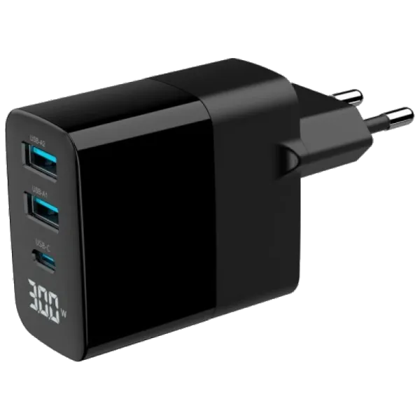 Gembird TA-UC-PDQC30LCD-BK-02 Мережевий зарядний пристрій