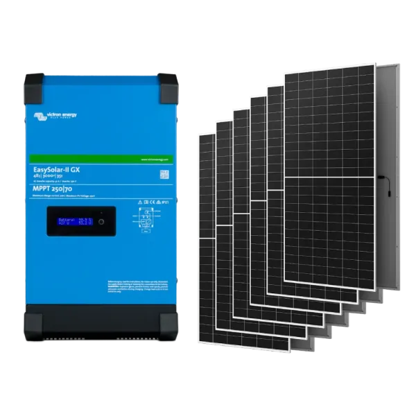 Victron Energy EasySolar-II GX 48/3000/35-32 + AIKO G645-MCH72Dw 2.4 кВт Система автономного живлення однофазна