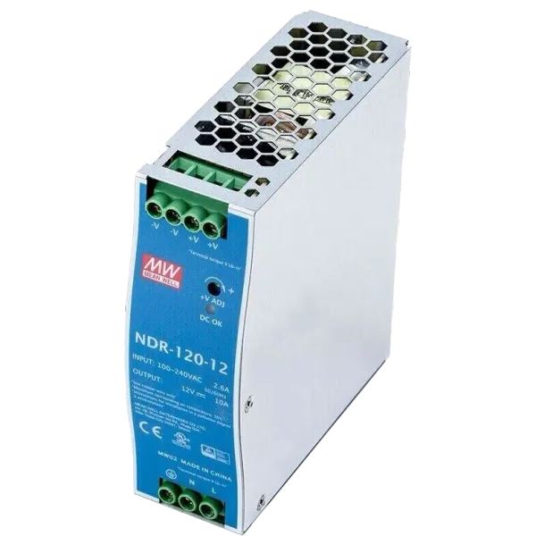 NDR-120-12 120Вт 10A 12В на DIN-рейку Блок живлення Mean Well