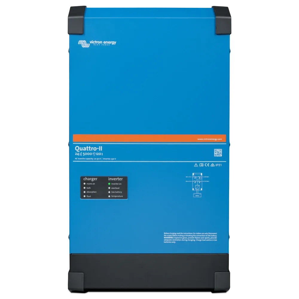 VictronEnergy Quattro-II 24/5000/120-50/50 однофазний чиста синусоїда Інвертор