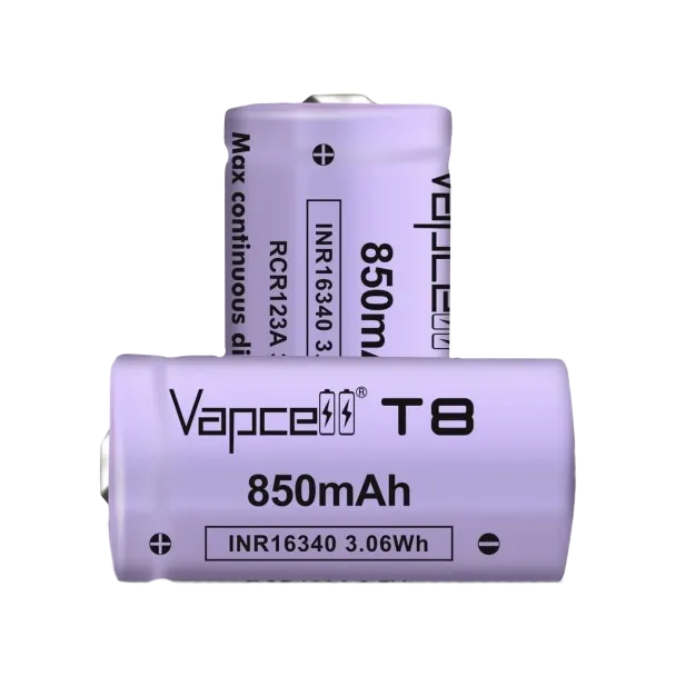 Vapcell T8 INR16340 (CR123A) 850 mah 3A, Li-ion Акумулятор
