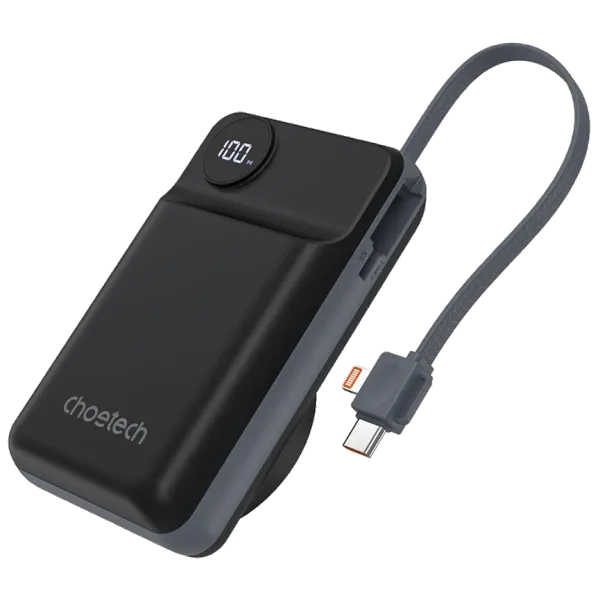 Choetech B696 20 000мА•г Black з магнітною зарядкою Повербанк