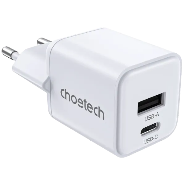Choetech PD5012 mini White PD30W GAN A+C Адаптер