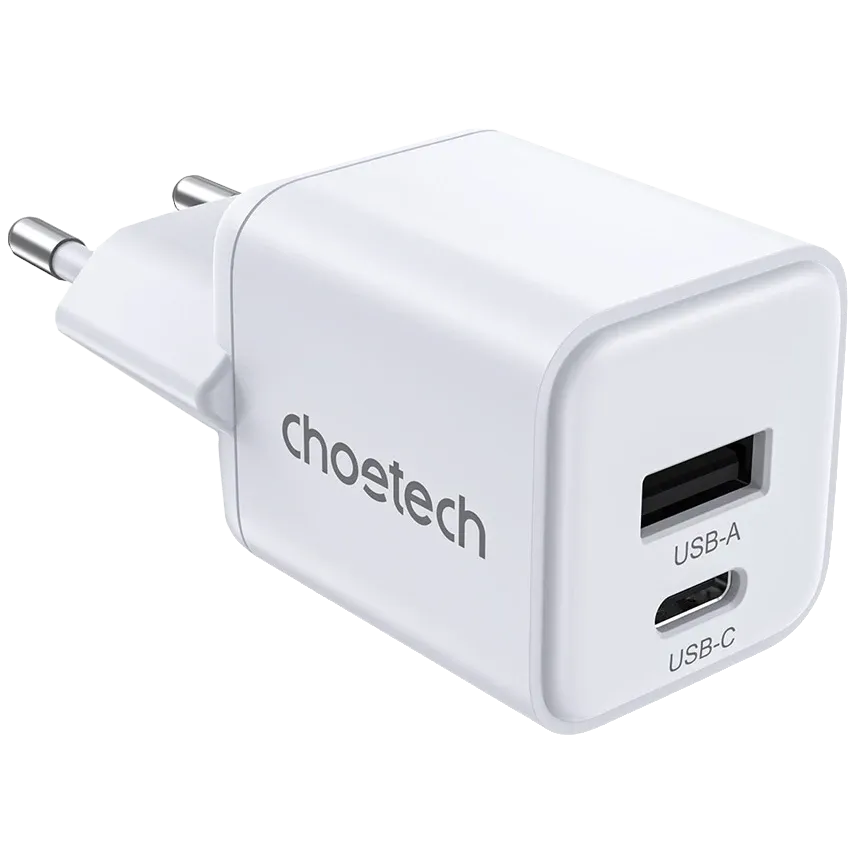 Choetech PD5012 mini White PD30W GAN A+C Адаптер