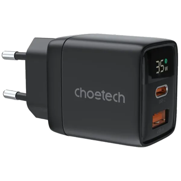 Choetech PD6052 Black PD35W GAN A+C Адаптер
