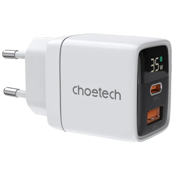 Choetech PD6052 White PD35W GAN A+C Адаптер