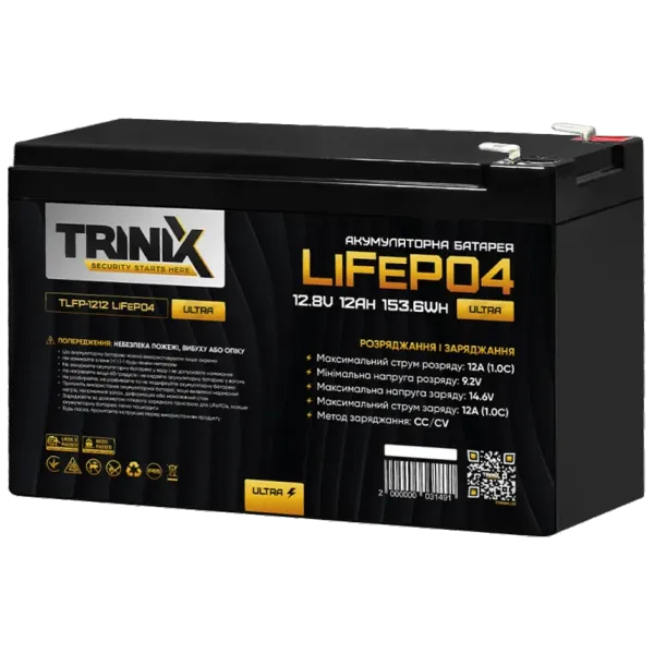 TRINIX TLFP-1212 Ultra 12А•г 12В Літієва акумуляторна батарея