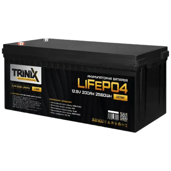 TRINIX TLFP-12200 Ultra 200А•г 12В Літієва акумуляторна батарея