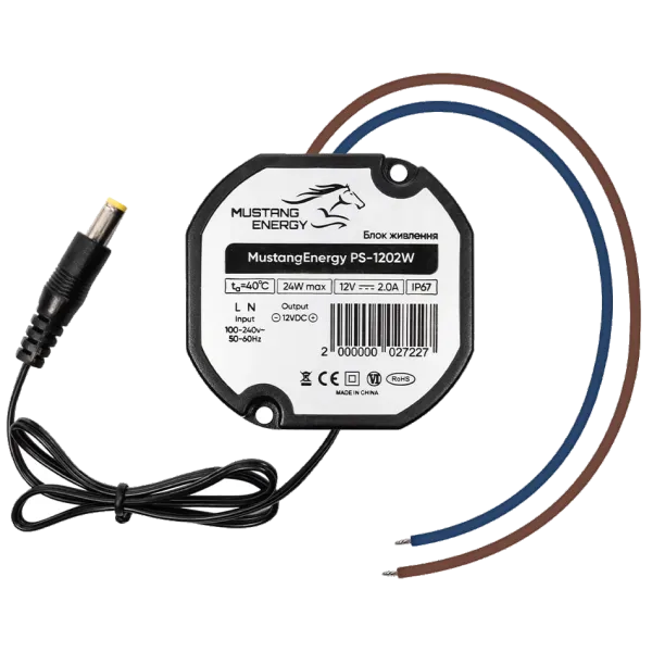 Mustang Energy PS-1202W IP67 Блок живлення