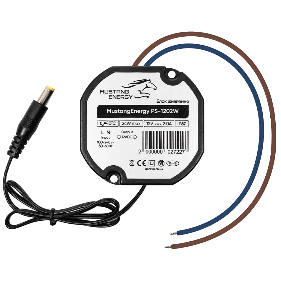 Mustang Energy PS-1202W IP67 Блок живлення