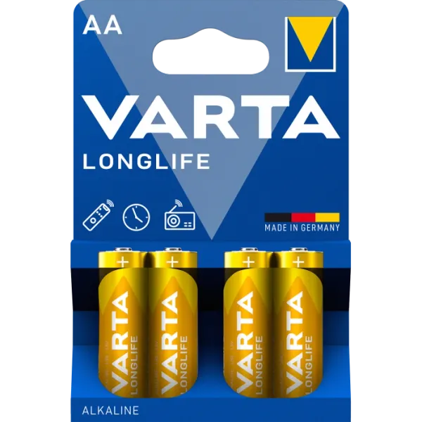 AA VARTA LONGLIFE BLI 4 ALKALINE Батарейка