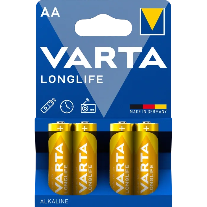 AA VARTA LONGLIFE BLI 4 ALKALINE Батарейка