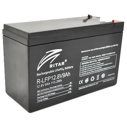 Ritar LiFePO4 12.8В 9А•г Літієва акумуляторна батарея